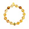 Yellow Transparent Glass Women Bracelet
