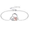 Heart-shaped Pendant Bracelet Cute Elephant Mother Bracelet Female Gift
