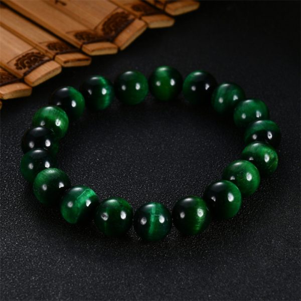 Fashion Natural Green Tiger Eye' Stone Bracelet