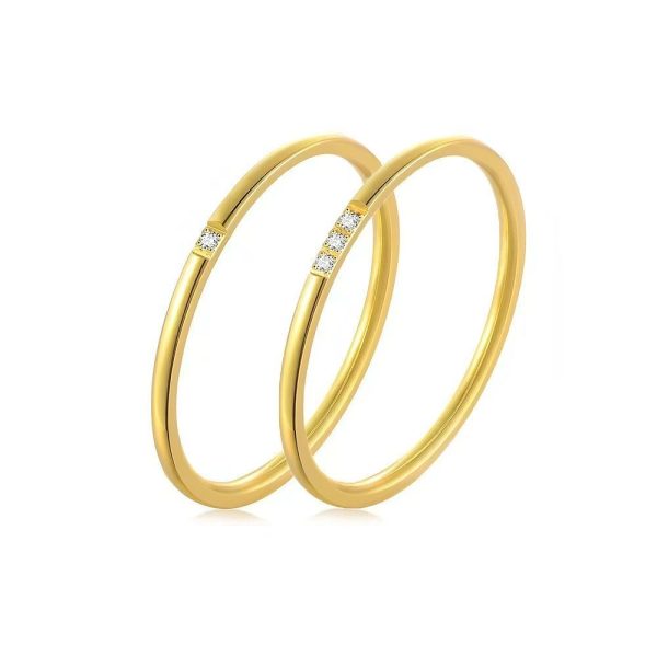 All-matching Diamond-studded Ring Advanced Design Sense