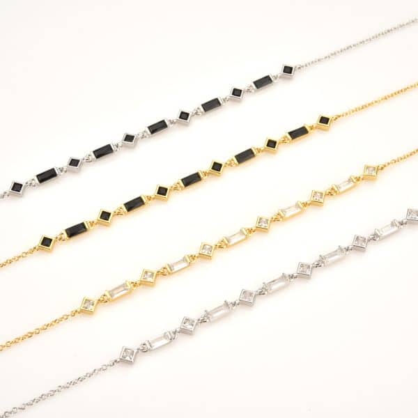 Rectangular Stone Stitching Simple Bracelet