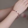 Fashion Personality Strawberry Quartz Peach Blossom Bracelet
