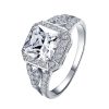 Zircon Ring Women's High-grade Hollow Ornament