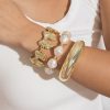 New Multi-layer Line Winding Geometric Open Bracelet Suit