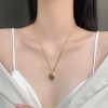 Maillard Retro Style Natural Tigereye Titanium Steel Necklace