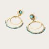 Retro Circle Natural Stone Earrings For Women