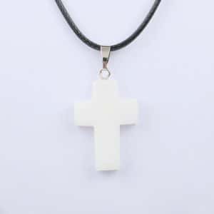 Fashion Natural Stone Cross Necklace
