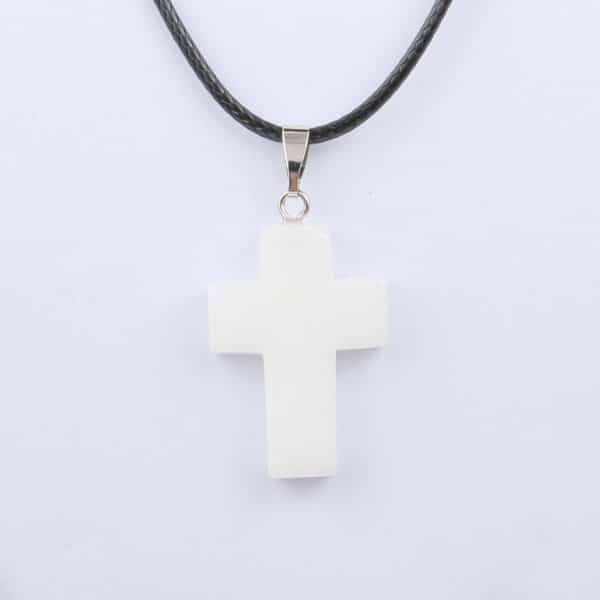 Fashion Natural Stone Cross Necklace