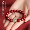 Cinnabar Hetian Jade Beads Cinnabar Bracelet