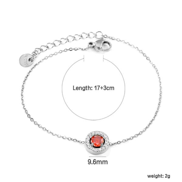 European And American Fashion Round Drop-shaped Stainless Steel Bracelet For Women
