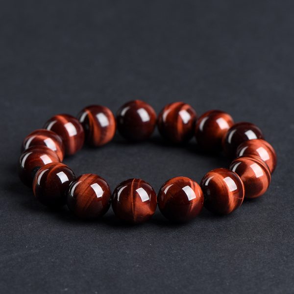 Natural Lightning Red Tigereye Ball Bracelet