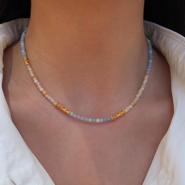 Natural Crystal String Beads Women's Necklace Bracelet