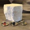 Brushed Diamond Colored Gems Zircon Ring Advanced Design Sense