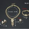 Fashion Necklace Bracelet Earrings Ring Jewelry Set