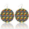 Bohemian Set Fashion Color Printing Earrings Exaggerated European And American Trend Simple Style Earrings