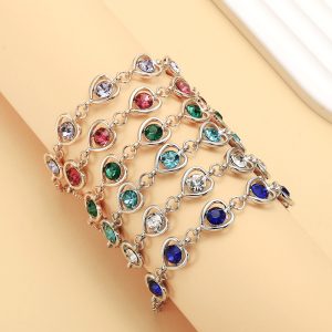 High-end Fashion Peach Heart Crystal Bracelet