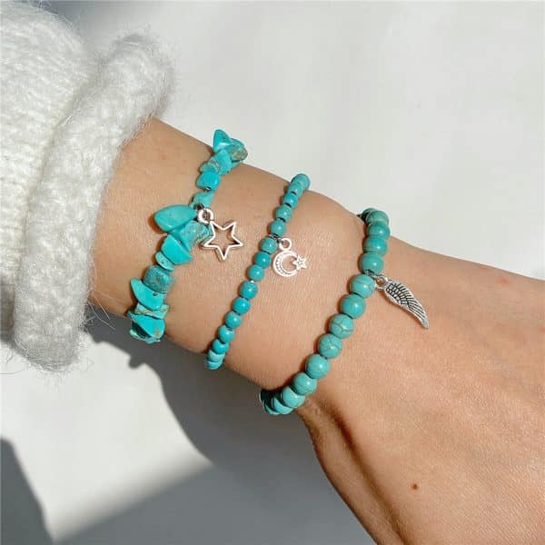 Natural Stone Elastic Bracelet Female