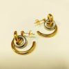Fashion Winding Circle Titanium Steel Ear Studs Creative Lock C- Shaped Niche Personality Female