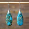 Natural Stone Bohemian Emperor Stone Drop Earrings