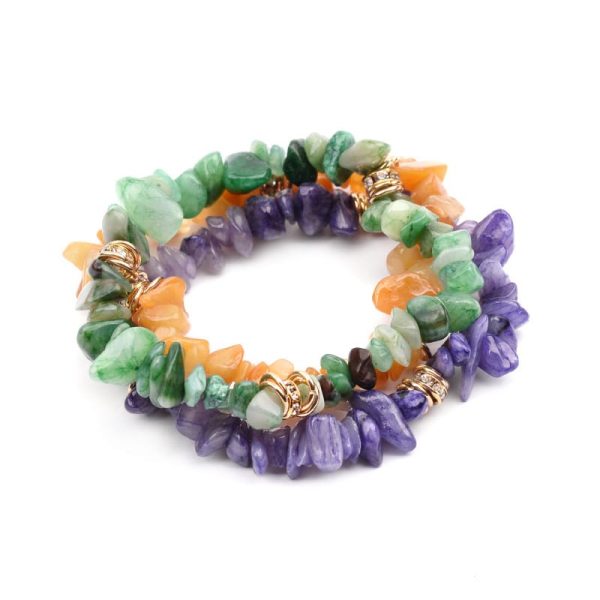 European And American Natural Stone Beaded Bracelet For Women