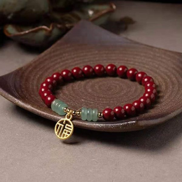 Fashion Personalized Gold Cinnabar Bracelet For Women