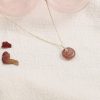 S925 Sterling Silver Strawberry Quartz Necklace Special-interest Design Peace Buckle