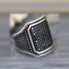 Copper Inlaid Zircon Ring European And American
