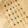 Multi-Color Three-dimensional Heart Shell Clavicle Chain Personality Heart-shaped Titanium Steel Bracelet