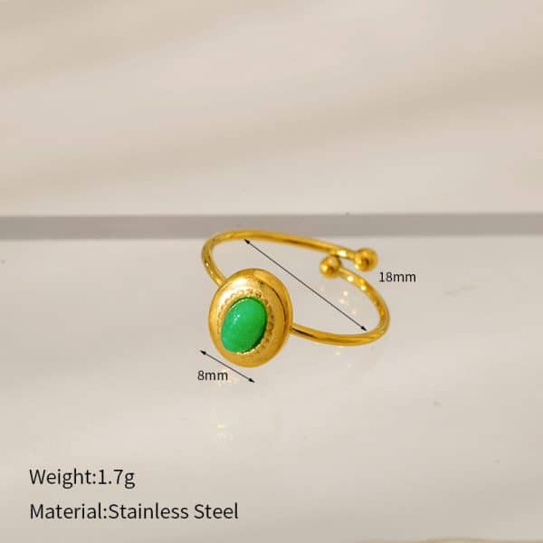 Fashion Natural Stone Turquoise Ring