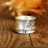 European And American Rotatable Simple Trendy Flower Ring