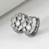 High-grade Circle Inlaid Zircon Female Earrings Light Luxury All-matching