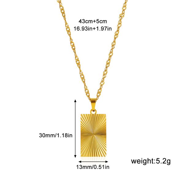 18K Real Gold Pleated Small Round Brand Light Luxury Necklace