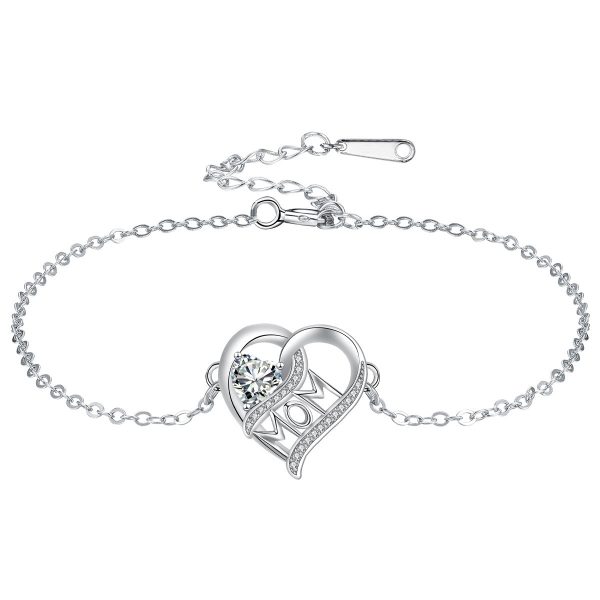 Heart Pendant MOM Bracelet For MOM Ornament