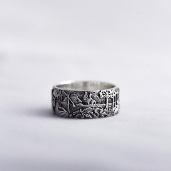 Retro Personality Couple Random Pattern Ring Fashion All-matching