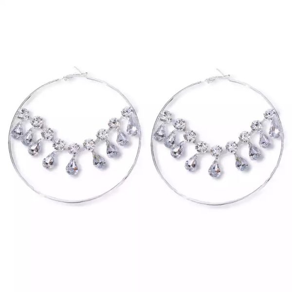 Simple Jewelry Circle Colorful Pendant Water Drop Earrings