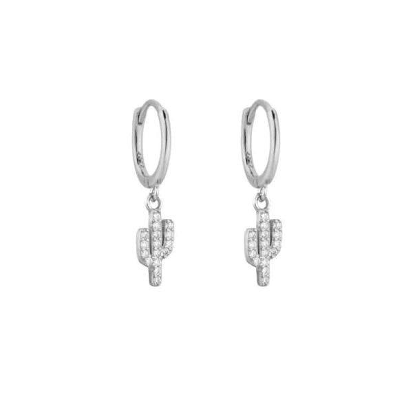 Women's Fashion Diamond Cactus Drop Earrings