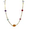 Color Agate Light Luxury Minority Advanced Sense Natural Stone Necklace
