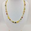 Personalized Color Rectangular Zircon Alloy Chain