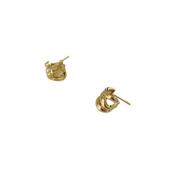 Women's Metal Three-layer Small Circle Ear Studs