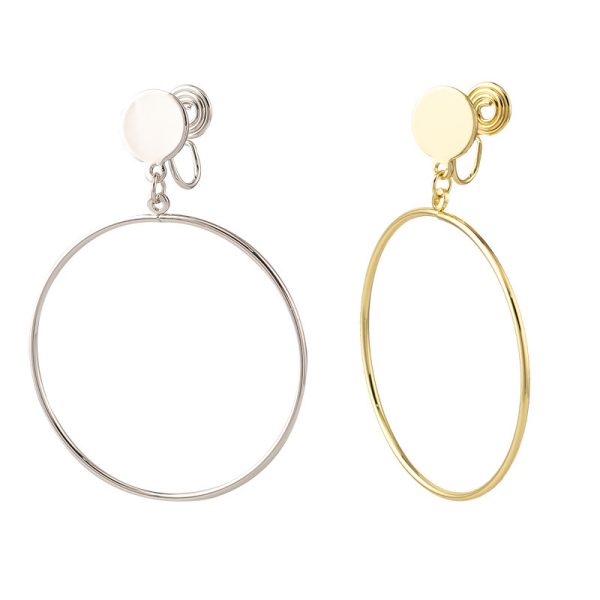 Exaggerated And Personalized Metal Circle Earrings Simple