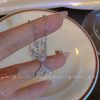 Women's Simple S925 Sterling Silver Fishtail Pendant Necklace