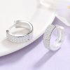 European And American Fashion Accessories Circle S925 Sterling Silver Earrings Female Ins Cold Wind Diamond Round Ear Clip