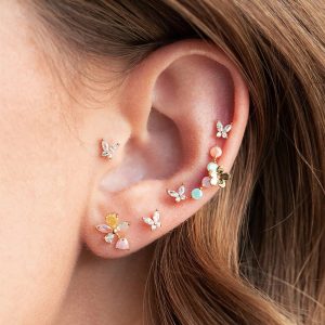 Korean Style Geometric Stud Ear Stud Set