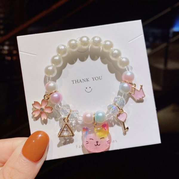 Pearl Cartoon Bracelet Cute Gradient Color