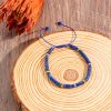 Natural Stone Flat Beads Bracelet Single Circle Malachite