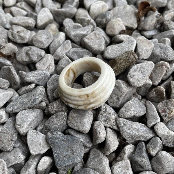Chinese Style Irregular Resin Wide Ring