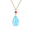 Anime Howl's Moving Castle Water Drop Resin Earrings Necklace Jewelry Set