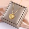 Loving Heart Zircon Openable Pendant Necklace