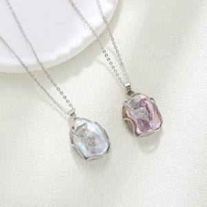 Baroque Pendant Freshwater Pearl Necklace Clavicle Chain