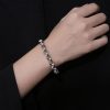 Retro Titanium Steel Circle Round Buckle O-shaped Bracelet